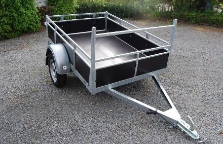 Rova bakwagen houten schotten 307x156cm dubbel as ongeremde 750kg laadvloerhoogte 51cm – 30cm schotten + 10cm rail 2 Rova bakwagen houten schotten 307x156cm dubbel as ongeremde 750kg laadvloerhoogte 51cm – 30cm schotten + 10cm rail - Afbeelding 2