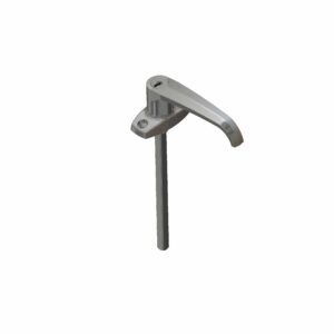 Klink kruk L -model met slot 115 mm verchroomd met 2x sleutels nr 92208