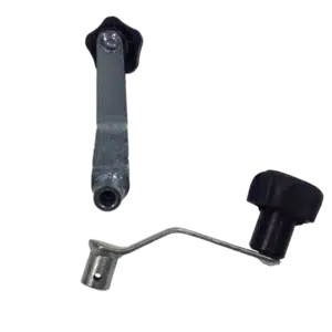 Slinger PLAT met knop lengte 110mm gat 12mm aansluiting  neuswiel 48mm